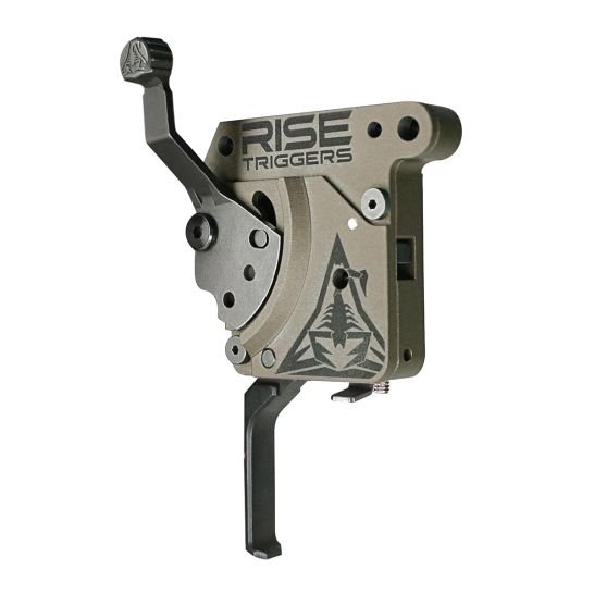 Rise Armament Reliant Pro Trigger - Single-Stage Flat Blade in Black/Flat Dark Earth for Superior Accuracy and Tactical Style - RA-735-F-BC